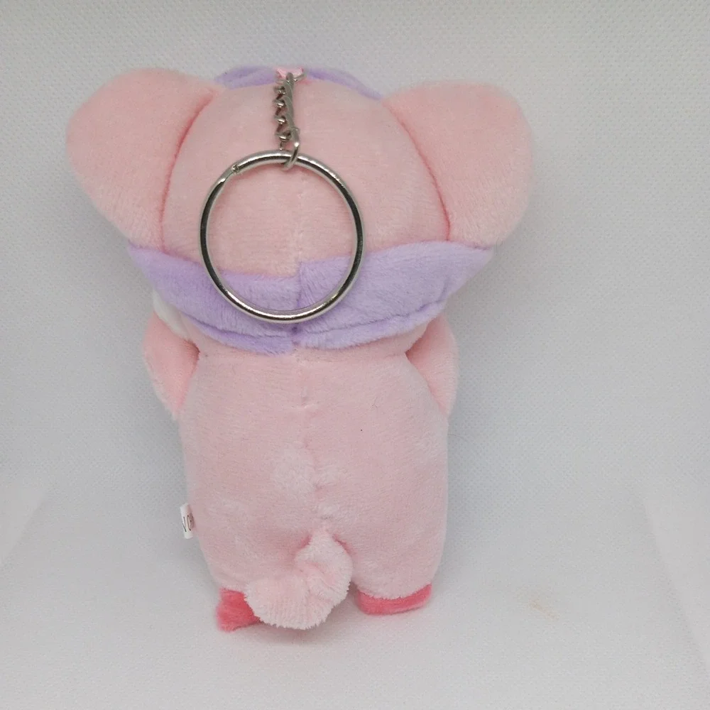 Cute Pig Keychain Plush Keyrings Stuffed Animals Backpack Clips Purse